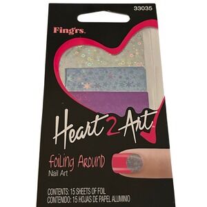 Fingrs Heart 2 Art Foiling Around Nail Art 15 Sheets Foil Kit